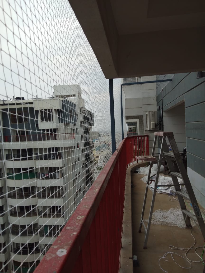 balcony net installation
