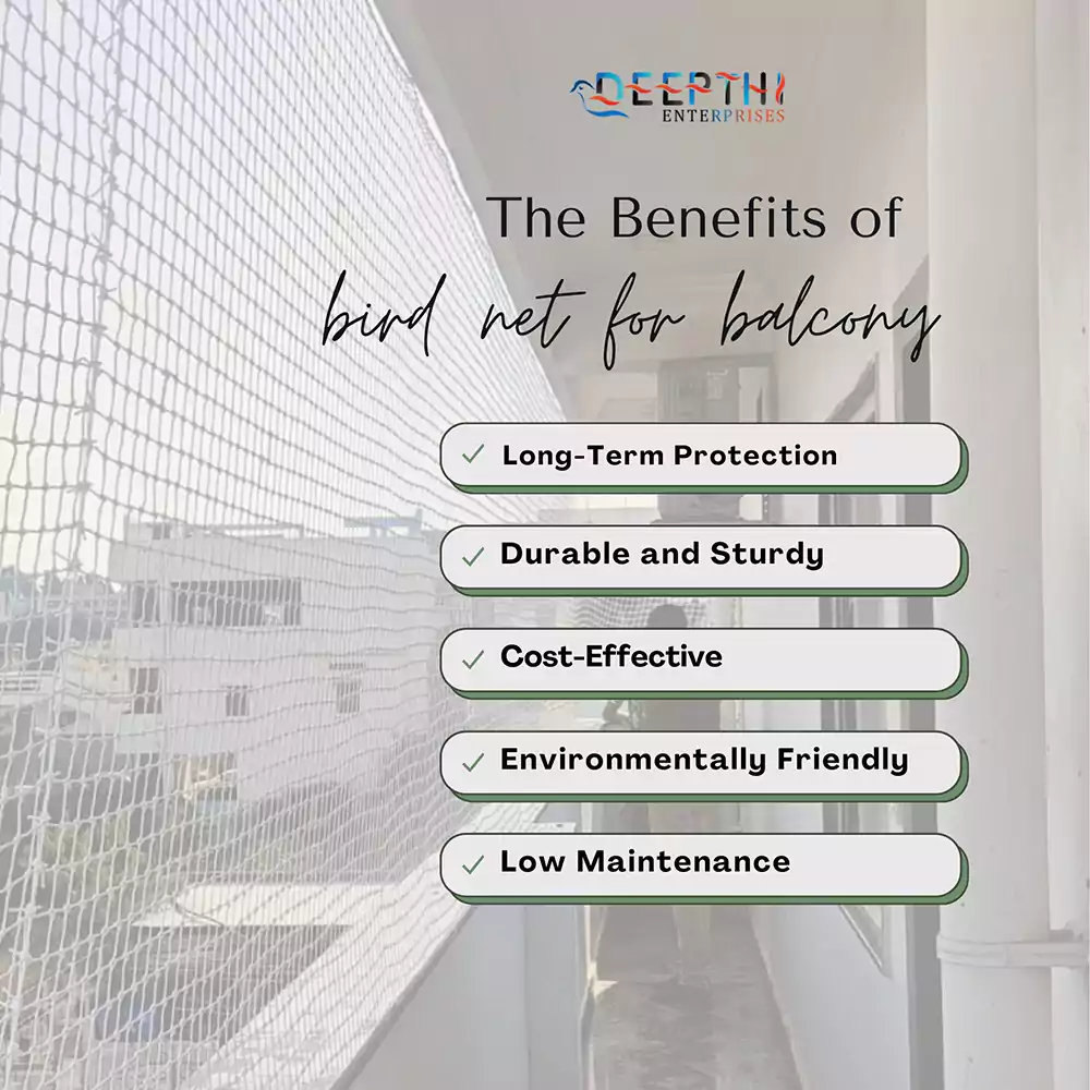 benefits of bird net for balcony in chennai