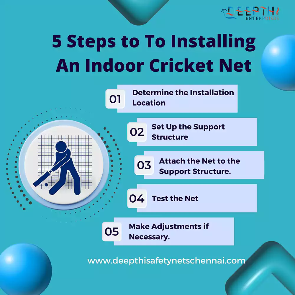 Steps to installing indoor cricket net at your home